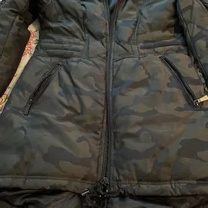 Dkny Jackets Coats Women Xs Dkny Camouflage Winter Puffer